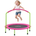 thumbnail image 1 of ATIVAFIT Trampoline pour Enfants de 36“ avec Grande Poignée, Mini Trampoline Compact Intérieur/extérieur pour Tout-Petits de 2 à 6 Ans (Rose), 1 of 8