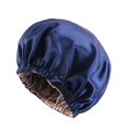 thumbnail image 1 of Fashion Women Reversible Adjustable Beading Braid Hat Muslim Ruffle Cancer Wrap Cap Sleep Caps Satin Lined Hair Bonnets, 1 of 1
