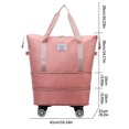 thumbnail image 3 of EGNMCR Organisateurs et Rangement de Garde-Robe, Sac de Voyage à Roue Universelle, Grand Sac de Voyage Pliable Imperméable à Grande Capacité Sac à Main Sac à Main Sac de Sport de Voyage Sac de Voyage Multifonction pour Dames le Rangement, 3 of 3
