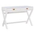 thumbnail image 1 of Linon Peggy Wood Two Drawer Writing Desk in White, 1 of 20