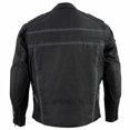 thumbnail image 4 of Milwaukee Leather MPM1740 Men's Black Vented Textile Jacket with Reflective Stripes - 2X-Large, 4 of 4