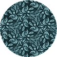 thumbnail image 1 of Ahgly Company Machine Washable Indoor Square Transitional Deep Teal Green Area Rugs, 3' Square, 1 of 7