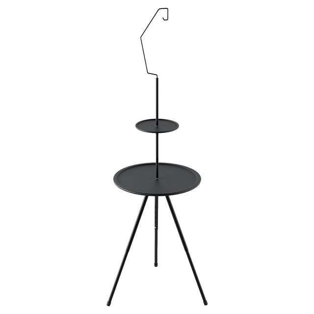 Yhmxh Petite Table Ronde Pliante d'Extérieur Portable et Réglable Table de Camping Équipement de Camping Pique-Nique à Double Couche avec Support pour Lumière Table Basse