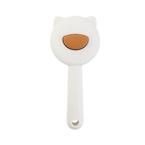 White White Pet Comb Stainless Steel Needle Massage Cleaning Hair Removal Brush Portable One Click Self Cleaning Comb Grooming Tool For Dogs Cats 7.87X3.54X1.57In