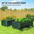 thumbnail image 4 of Outsunny Raised Garden Beds Set of 2, Galvanized Planter Box, Green, 4 of 10
