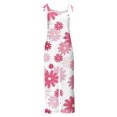 thumbnail image 4 of Pisexur Femmes Summer Casual Combinaisons Dressy Hawaii Imprimé Manches Spaghetti Sangle Réglable Shorts Amples Combinaison avec Poches, 4 of 5
