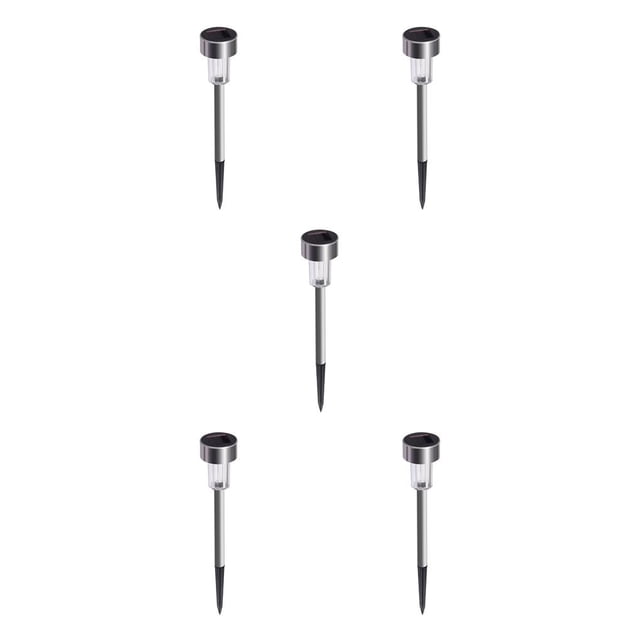 jesticaly 2Pcs Stainless Solar LED Lawn Lamp IP44 Outdoor Garden Pathway Landscape Lamp Green 5Set