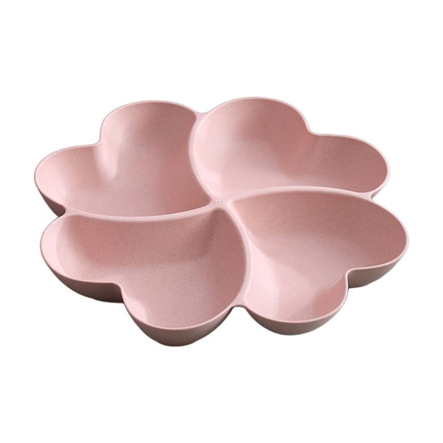 Yhmxh Heart Shaped Dried Fruit Tray Wheats Straw Living Room Fruit Tray Partitioned Candy Tray Home Holiday Snack Box Kitchen Utensils Set Kitchen Essentials Home and Kitchen Kitchen Tools