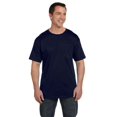 thumbnail image 3 of Hanes Beefy-T Men`s Pocket T-Shirt, L, Navy, 3 of 7