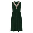 thumbnail image 4 of Birdeem Robes pour Femmes Robe d'Été Sans Manches Décontractée Imprimée Ample Boutonnée Mi-Longue avec Poches, 4 of 12
