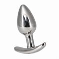 thumbnail image 1 of Pillow Talk Sneaky Luxurious Crystal Acrylic Anal Plug, Silver, 1 of 5