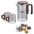 thumbnail image 1 of Huayishang Glass&Bottle Water Separation Glass Teapot With Wooden Handle Teapot Glass Teapot With Infuser Magical Teapot Glass Glass Teapot With Strainer Filter Teapot With Infusers, 1 of 9