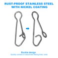 thumbnail image 3 of Unique Bargains 24Lbs Stainless Steel Fishing Snaps Swivels Clips Quick Change Black 150 Pack, 3 of 6