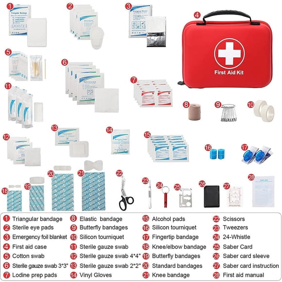 Emergency First Aid Kit Medical Travel Workplace Safety Survival Bag Family Car
