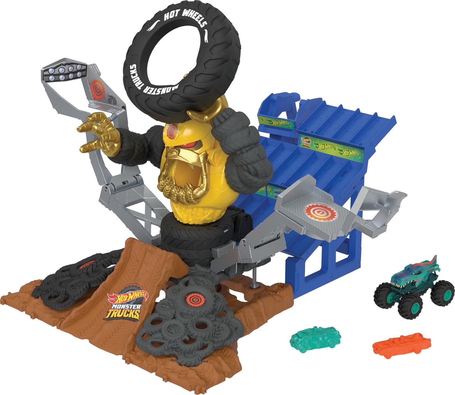 Hot Wheels Monster Trucks Arena Smashers Mega-Wrex vs. Crushzilla