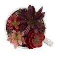 thumbnail image 4 of Macha Faux Pink Succulent in White Pot, 4 of 4