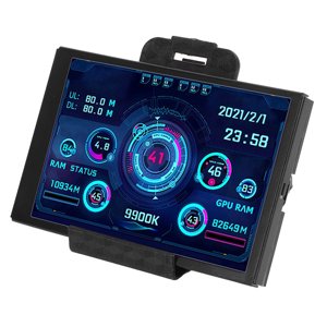 Computer Temp Monitor,3.5in Computer Temp Monitor PC Temp Monitor IPSUSB Mini Screen Smart Functionality