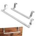thumbnail image 3 of Stainless Steel Towel Rack Magnetic Hanging No Drill Perforated Cabinet Door Mount Space Saving for Kitchen Bathroom Durable Rustproof, 3 of 3