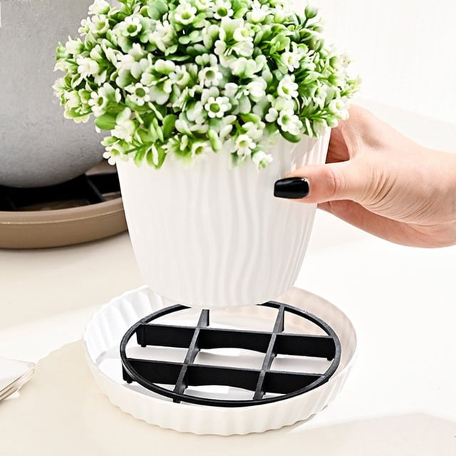 Dvkptbk Potted Raised Shelves Scorch Tray Flower Pots Bottom Raised Base Cushion Feet Shelf Bracket Bracket Ventilation Breathable Flower Pots Pads Kitchen & Dining
