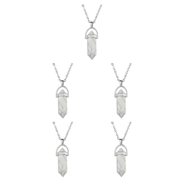 QualitChoice Hexagon Column Charm Exquisite Women Men Making Findings Handmade Anniversary Hanging Pendants Colorful Crystal Follie 5Set
