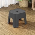 thumbnail image 4 of Fridja Non Slip Step Stool Shower Foot Stool 8 Inch High One Steps Stool Small Plastic Thickened Step Stool for Home, Office, Garage Stools Laundry Bathroom, 8.07x7.67x6.29in, Black, 4 of 6
