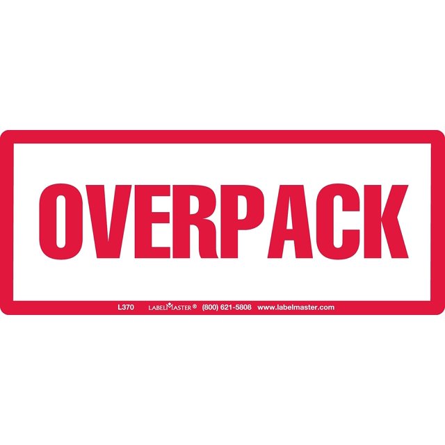 Labelmaster L370 Overpack Label, Standard (Pack of 500)