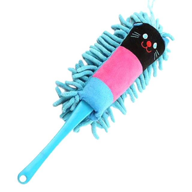 GUOOL Microfiber Brush, Pretend Toy, Detachable Brush Head, Cartoon Dust Cleaner Brush blue
