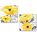 thumbnail image 3 of Gray Yellow Flower Floral Canvas Wall Art Modern Prints, 3 of 7
