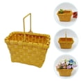 thumbnail image 4 of Plastic Woven Basket Storage Basket Desktop Organizer Small Fruit Basket with Handle, 4 of 8