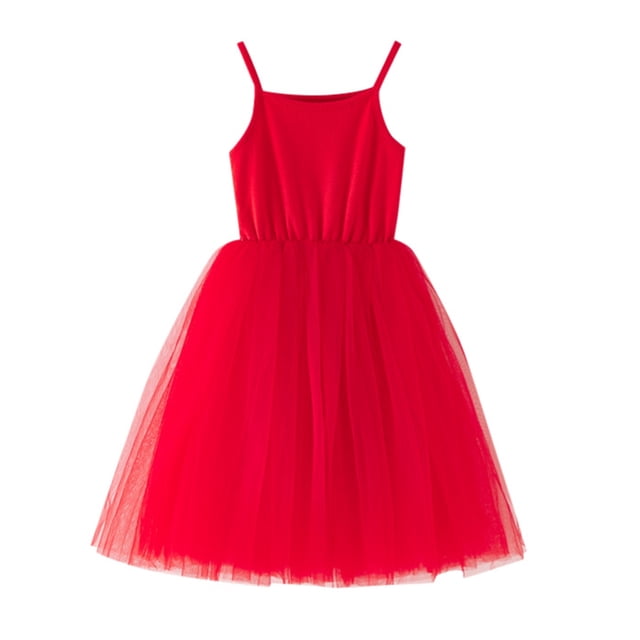Robe Tutu s 2025 Robes Robe Tutu en Coton Robe Tricotée à Manches Longues Robes en Tulle Robe de Noël à Bretelles Sans Manches Princesse