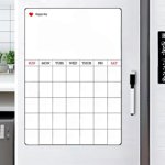 Magnetic Sheet For Writing Whiteboard, Xinsrenus Versatile Magnetic Whiteboard Calendar, 14.96X12in Non-Slip Soft Magnetic Plastic Sheet, Writable Reusable Dry Erase Board for Refrigerator Kitchen