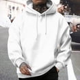 thumbnail image 2 of LUOGENLI Chandails à Capuche pour Hommes Carhartt Bleu Foncé Mode Homme Décontractée Lettres Partie Imprimée Chandail à Capuche à Enfiler Manches Longues Chandail à Capuche Chandails à Capuche pour Hommes Design Graphique Blanc Taille TTTG, 2 of 8