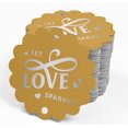 thumbnail image 4 of Inkdotpot Pack Of 50 Real Silver Foil Paper Tags Let Love Sparkle Wedding Favor Hang Tags, 4 of 6