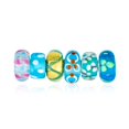 thumbnail image 1 of CHUANK Bling Jewelry Mixed Set Blue Green Pink Multicolor Murano Glass Swirl Charm Bead, 1 of 4