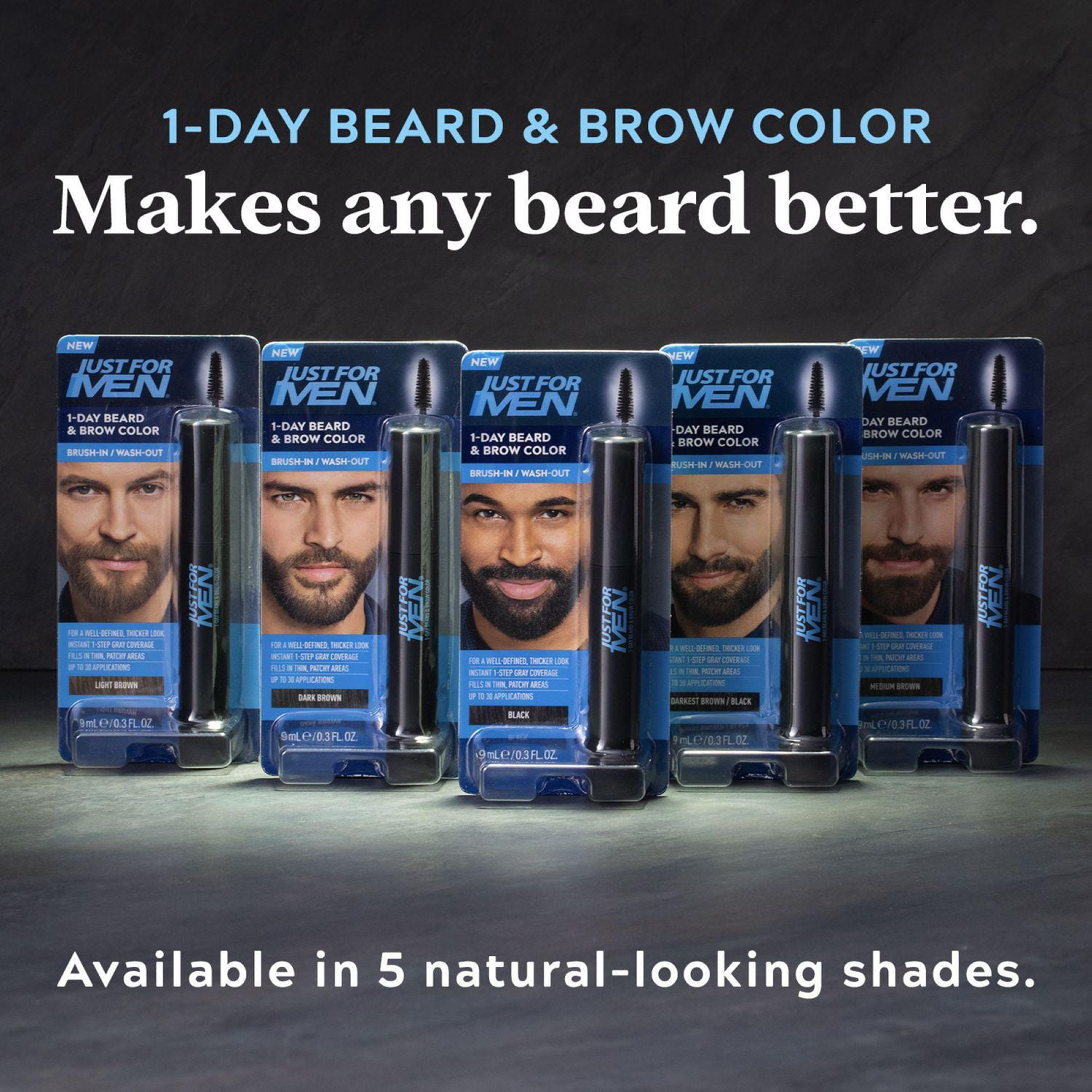 Just for Men Couleur 1 Jour pour Barbe et Sourcils