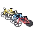 thumbnail image 2 of Amdohai Stainless Steel Pizza Cutter Two-wheel Bicycle Shape Pizza Cutting Knife Pizza Tool Pizza Cutter White, 2 of 8