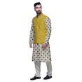 thumbnail image 2 of Atasi Kurta Pyjama pour Homme Veste Col Mandarin Indien Imprimé Ensemble de Tenue Ethnique, 2 of 5