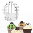 thumbnail image 4 of Cake Stand Cupcake Birthday Party Kitchen Baby Shower Transparent L, 4 of 7