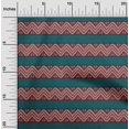thumbnail image 1 of oneOone Tissu Popeline de Coton Imprimé Floral & Chevron au Mètre 42 Pouces de Large, 1 of 4