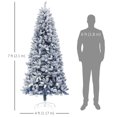 thumbnail image 3 of HOMCOM 5 ft Artificial Christmas Tree with Snow Flocked Branches, Hinge, 3 of 10