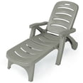thumbnail image 1 of Patiojoy Outdoor Chaise Lounge Chair 5-Position Folding Recliner for Beach Poolside Backyard Gray, 1 of 10