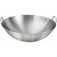 thumbnail image 3 of Stainless Steel Wok Polished Stainless Steel Round Bottom Wok – 11-Inch Wok with 2 Loop Handles for Home And Restaurant Cooking by Goohae, 3 of 9