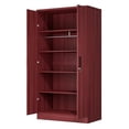 thumbnail image 4 of Pemberly Row Armoire Garde-Robe Moderne en Bois à Deux Portes en Acajou, 4 of 10