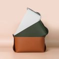 thumbnail image 4 of pitrice Storage Basket Leather Organizer Decorative Holder Box Stationery Gray S, 4 of 6