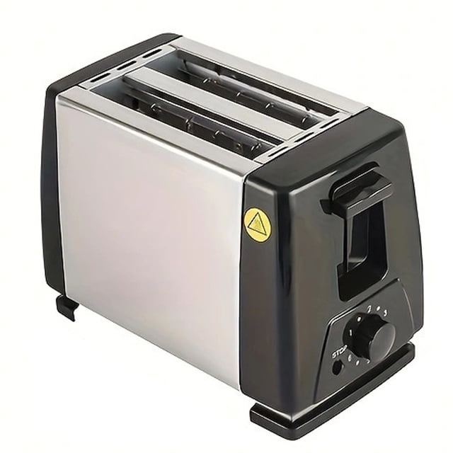 Mistaha 2-Slice Wide Slot Toaster with 6 Temperature Settings and Timer Function - Compact Stainless Steel Sandwich Maker for Home and Office - Black US Plug