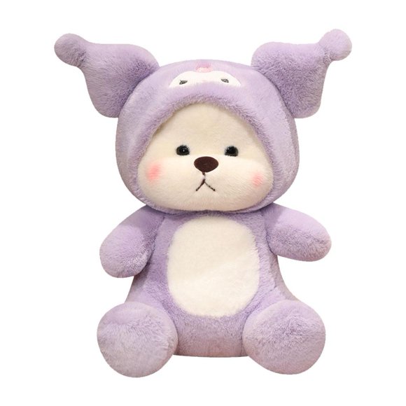 Ours Kuromi Transformé 28 cm, Poupée Ours Ours en Peluche Jouet en Peluche Ours Transformé Poupée Ours Réconfort Cadeau