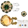 thumbnail image 3 of JJKBVCLO Rhinestone Button Covers Crystal Buttons For Clothing Detachable Shirt Button Clips Buttons Jewelry Button Snaps With Pliers For Dress Suit Tux Shirt Accessories 1pc, 3 of 3