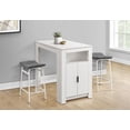 thumbnail image 3 of Monarch Specialties Dining Table, 48" Rectangular, Counter Height, Kitchen, Small, Storage, White Laminate, Contemporary, Modern, 3 of 3