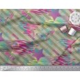 thumbnail image 2 of Soimoi Rayon Fabric Star & Diagonal Stripe Print Fabric by the Yard 56 Inch Wide, 2 of 3