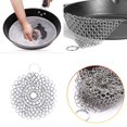 thumbnail image 1 of Chainmail Scrubber, Stainless Steel Chainmail Scrubber with Hanging Ring - Non-Stick Skillet & Bbq Grill Cleaner, Rust-Resistant & Durable, Round Pot Cookware Essential, Stainless Steel Pot Cleaner, 1 of 8